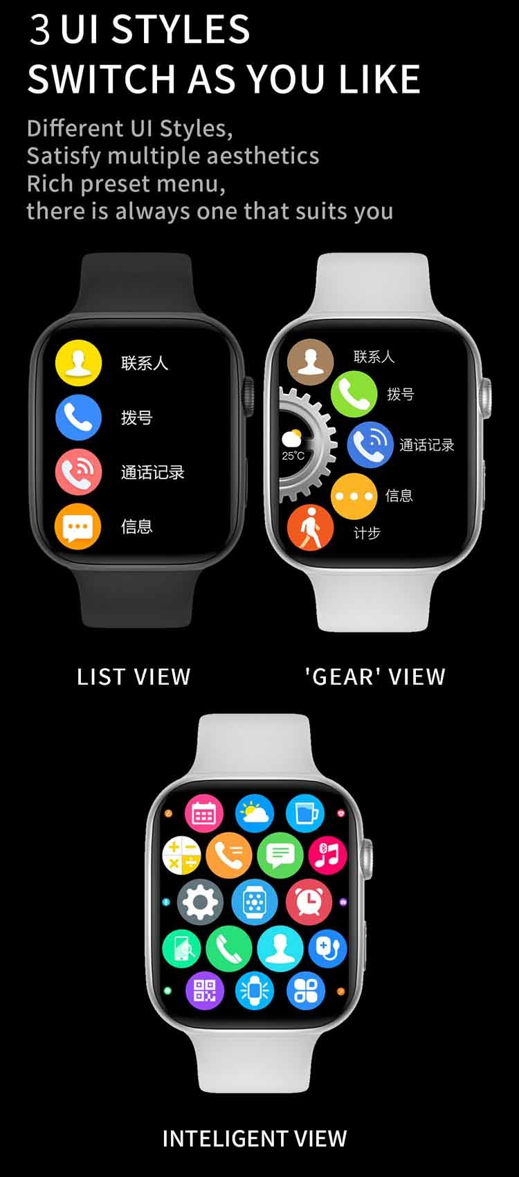 OEM IP67 Waterproof Smart Wristband Watch 7 OLED Display 1024x768