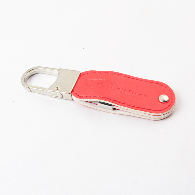Embossing Logo PU Leather USB Flash Drive 2.0 102x25x10mm 8GB