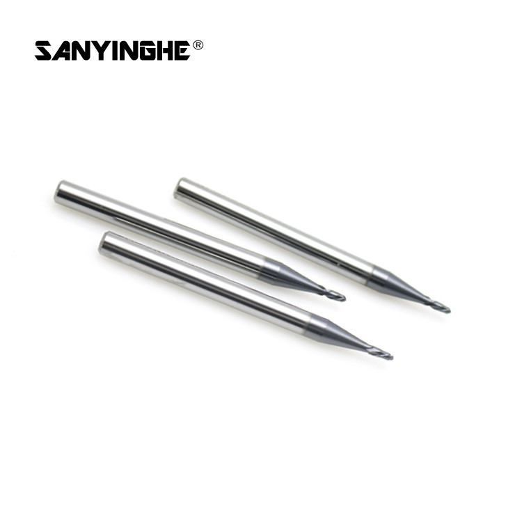 1.0mm CNC Solid Carbide Corner Radius End Mills Cemented Carbide Endmill
