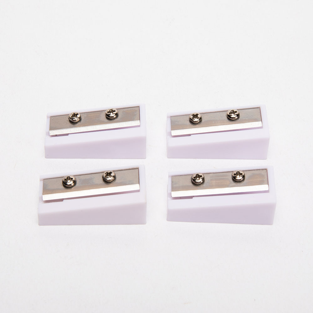 Fashion Design 15mm White Manual Pencil Sharpener For Office