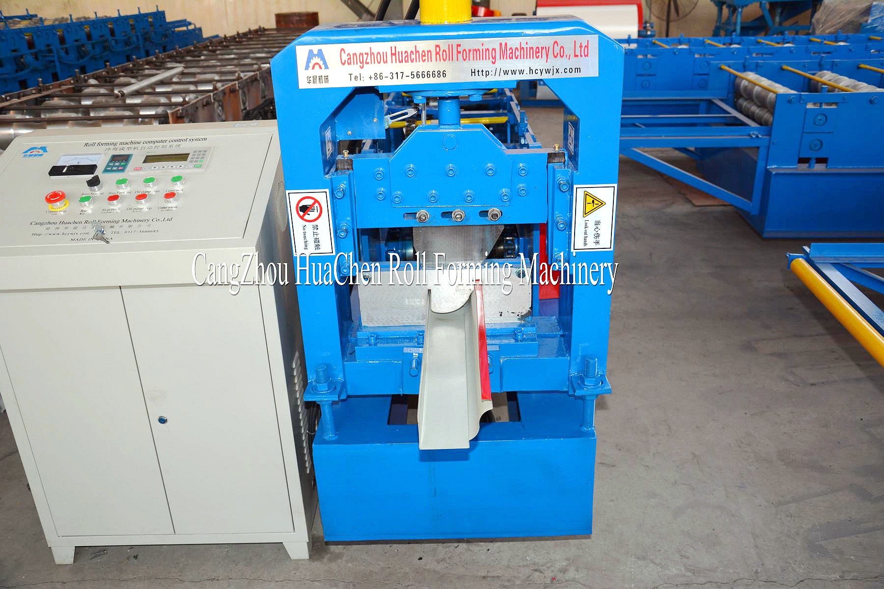 5'' Steel Rain Gutter Roll Forming Machine For Villa Roofing Spout