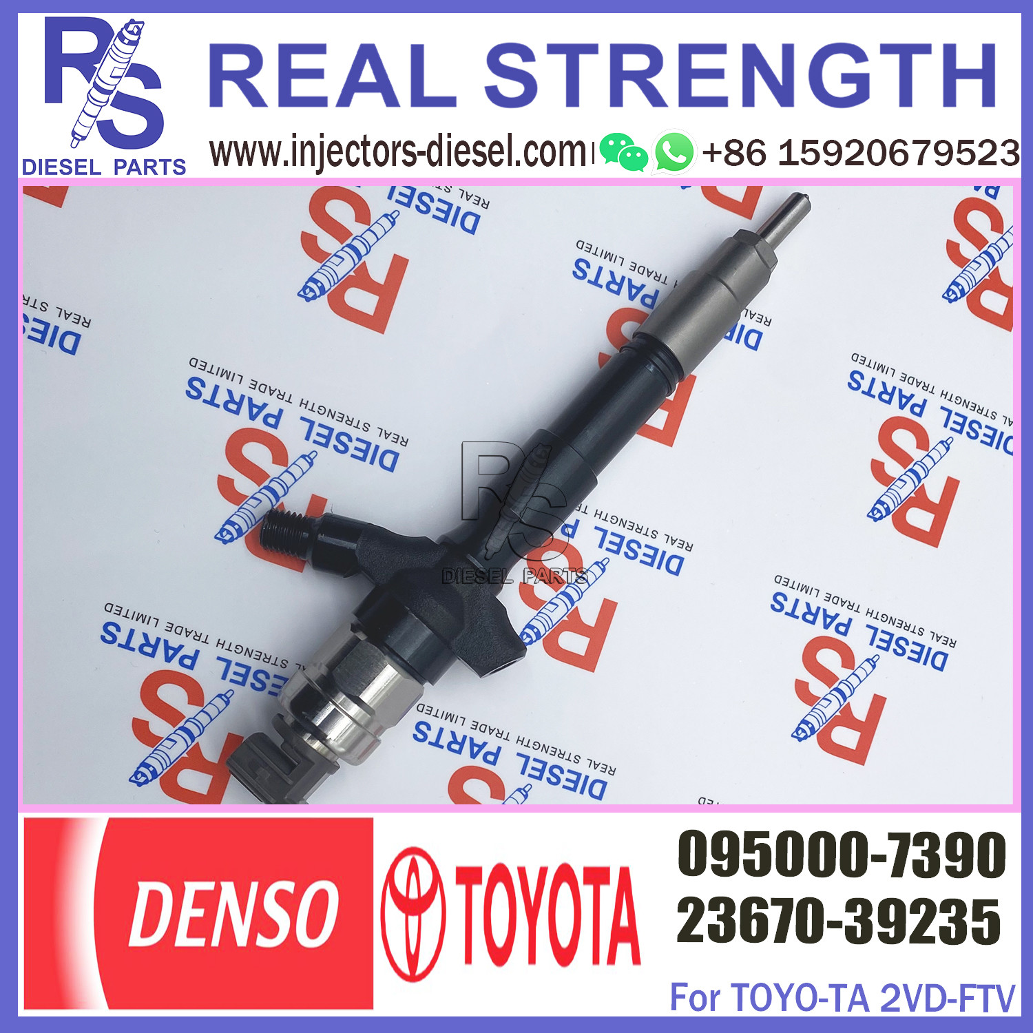Common Rail Fuel Injector 095000-7380 095000-7390 for TOYO-TA 2KD-FTV 23670-30240 23670-39235