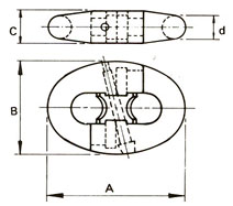 High Capacity Special Chain , Anti Corrosive Stud Anchor Chain