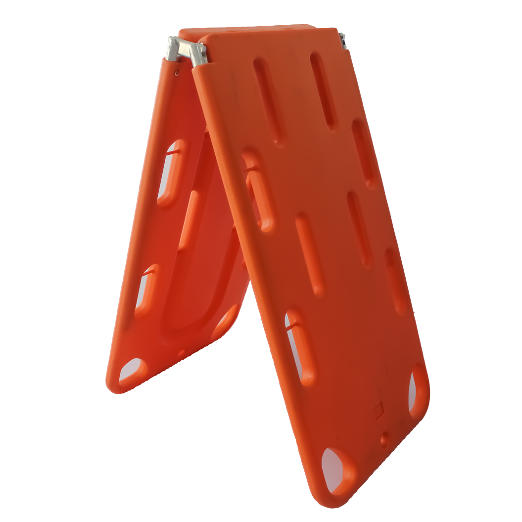 High-density plastic foldable emergency stretcher spine board with X-ray and CT penetration