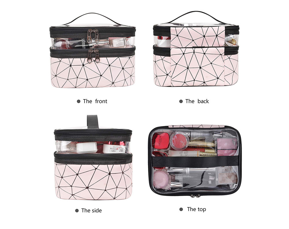 Waterproof Multifunction Marble Zipper Toiletry Bag For Women