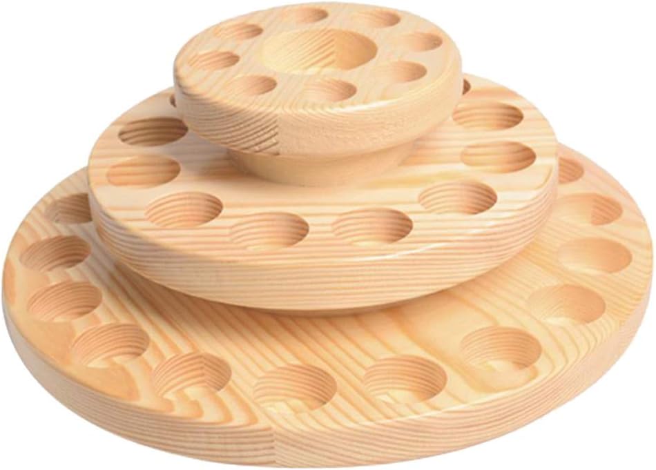 Customized high-quality 3-layer wooden perfume essential oil display rack storage rack