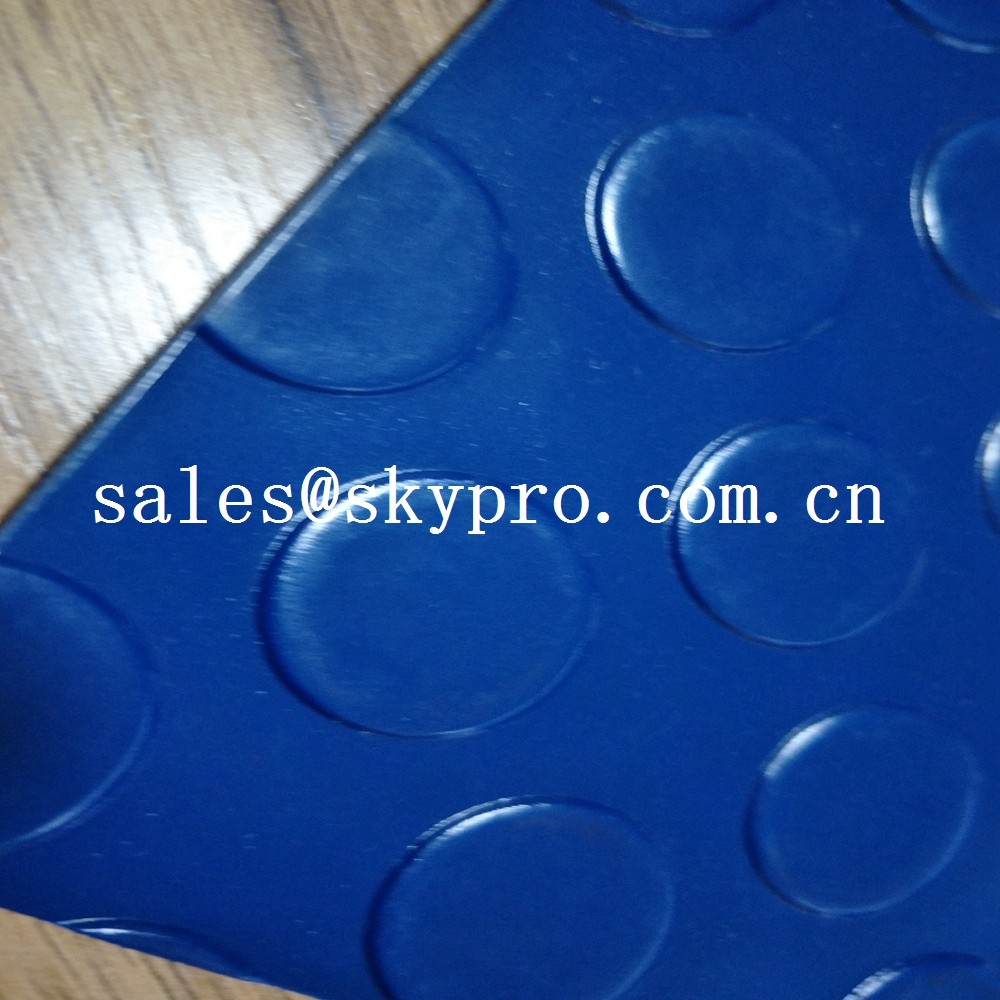 Fireproof dot pattern Plastic Sheet grey PVC mat durable matt floor covering car floor mat