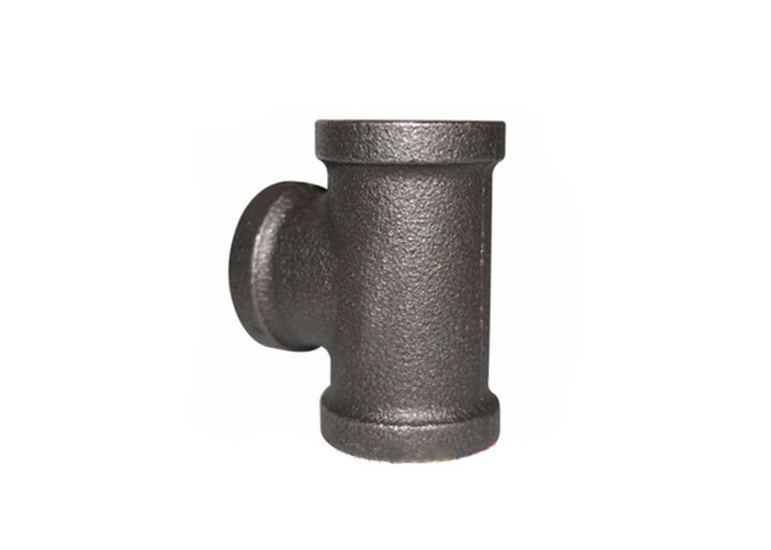 3 / 4 Inch Pipe Connector Malleable Iron Tee Cast Iron Threaded Fittings