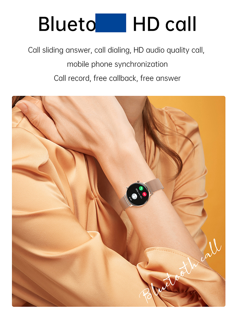 Luxury Women'S Smart Watch AMOLED Screen BT Calling Intelligent Voice NFC Smart Watch For Ladies Girls