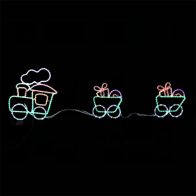 Dynamic flash running train LED rope light motif light IP55 OEM/ODM acceptable Christmas decoration mini size outdoor