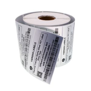 Metallic Matte Silver Polyester PVC Label Sticker For Electronic
