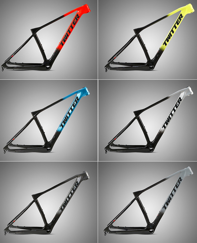 135mm QR Carbon Fiber MTB Frame 29 Full Suspension With Inner Cables