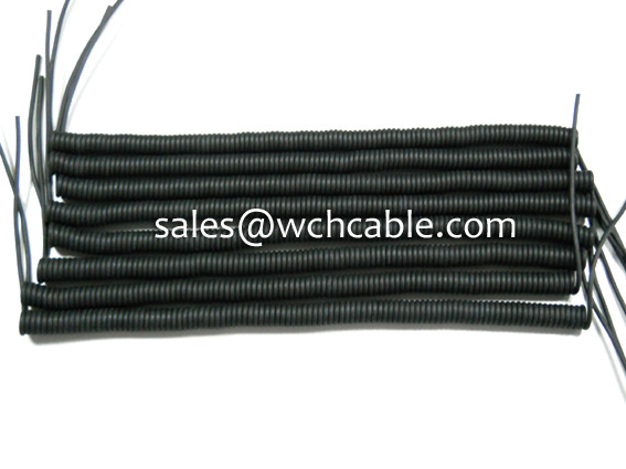 30V Low Voltage UL Spiral Cable With High Retractable Force UV Resistant