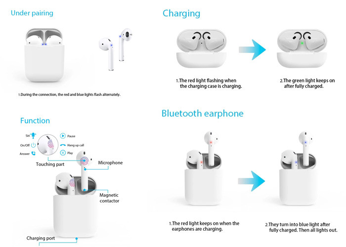 Original Tap Change Name Wireless Bluetooth Earbuds with GPS Fuction