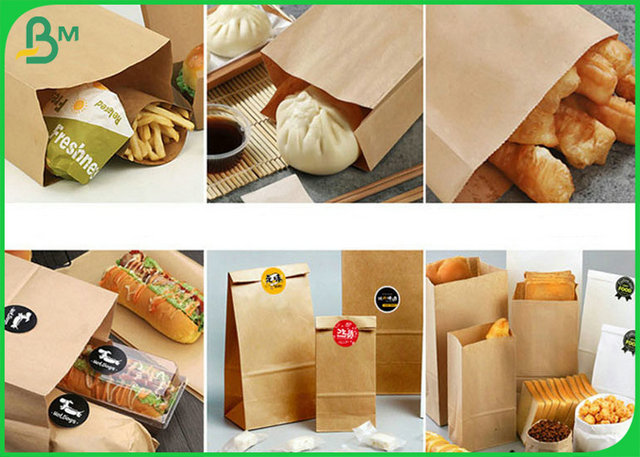 FDA Certification Approved Brown Kraft Paper Food Grade For Nut packaging bag
