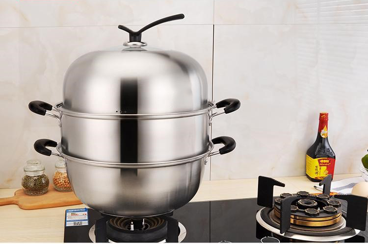 Amazon Top Seller Kitchen Cooking Induction Multi-Layer Stainless Steel Steamer Pot With Bakelite Handle