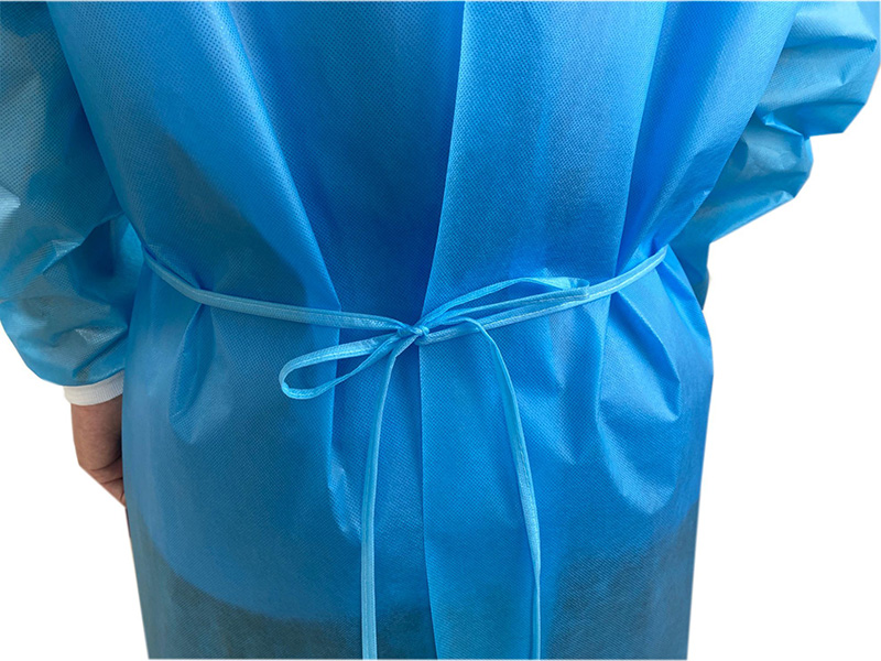 OEM Laboratory PPE Medical Gown PP PE Coated Disposable Safety Clothing