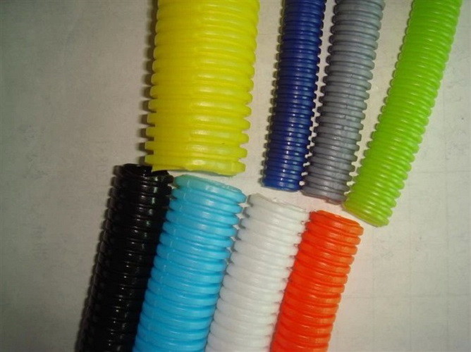 Soft Corrugated Flexible Tubing for Electrical Wire , Protection Corrugated Wire Sleeve
