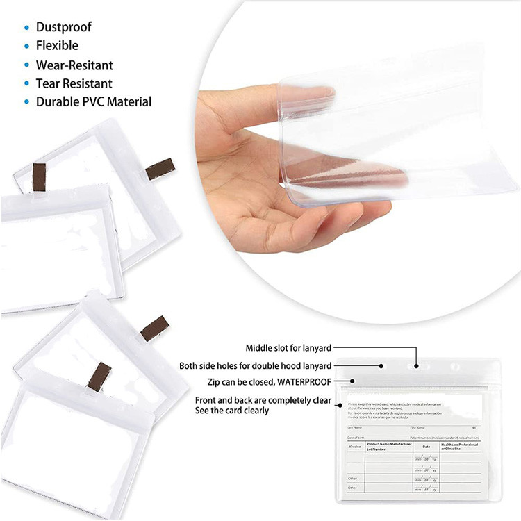 Clear Horizontal PVC Sublimation CDC Trading Card Sleeve For Travel