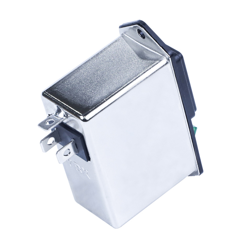 3 In 1 Power Entry Module Filter Solder Lug Terminal IEC Inlet Emi Filter YB11C3-6A-Q(R)