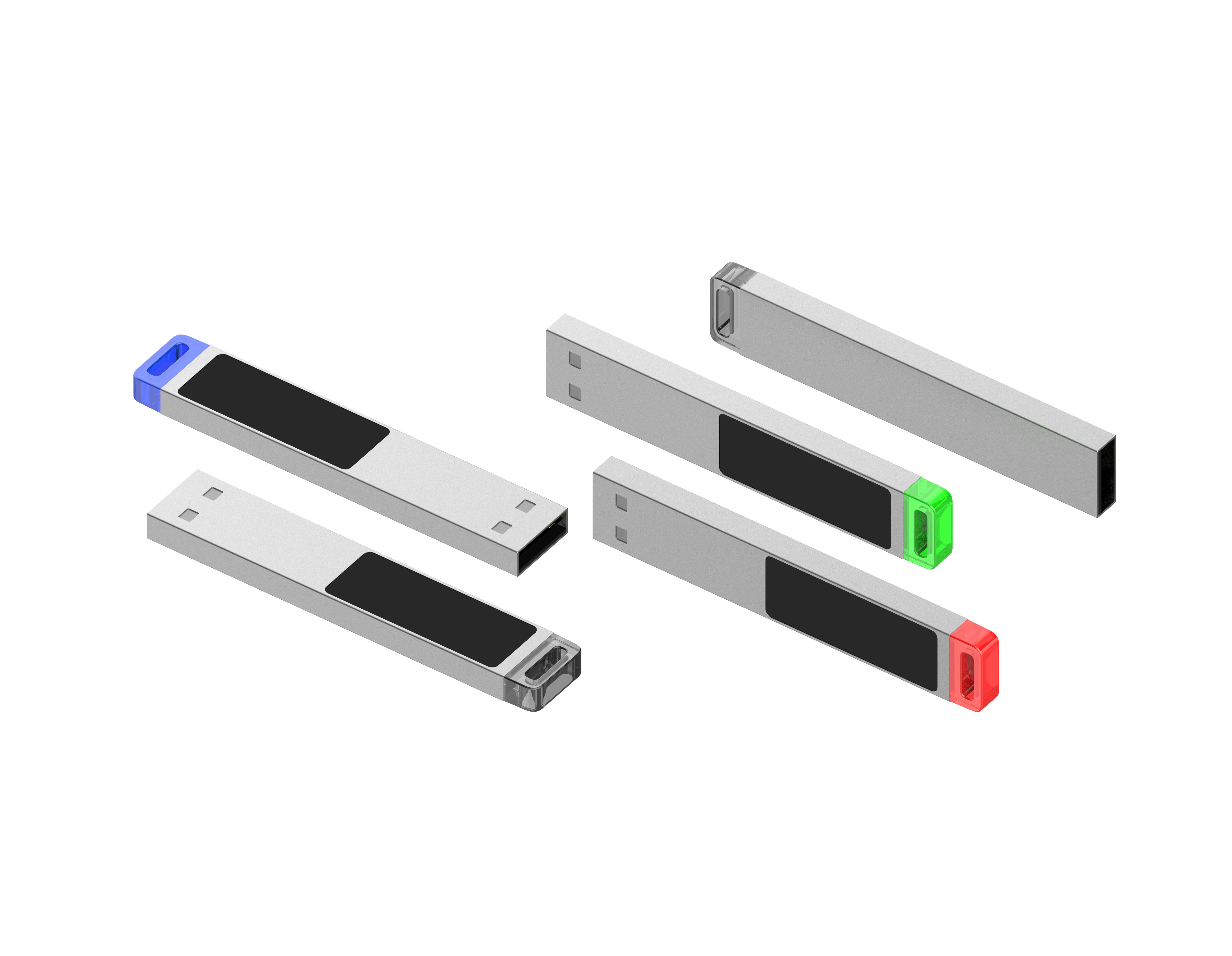 Customized Metal Plastic Flash Drive with Logo Upload for Data Storage
