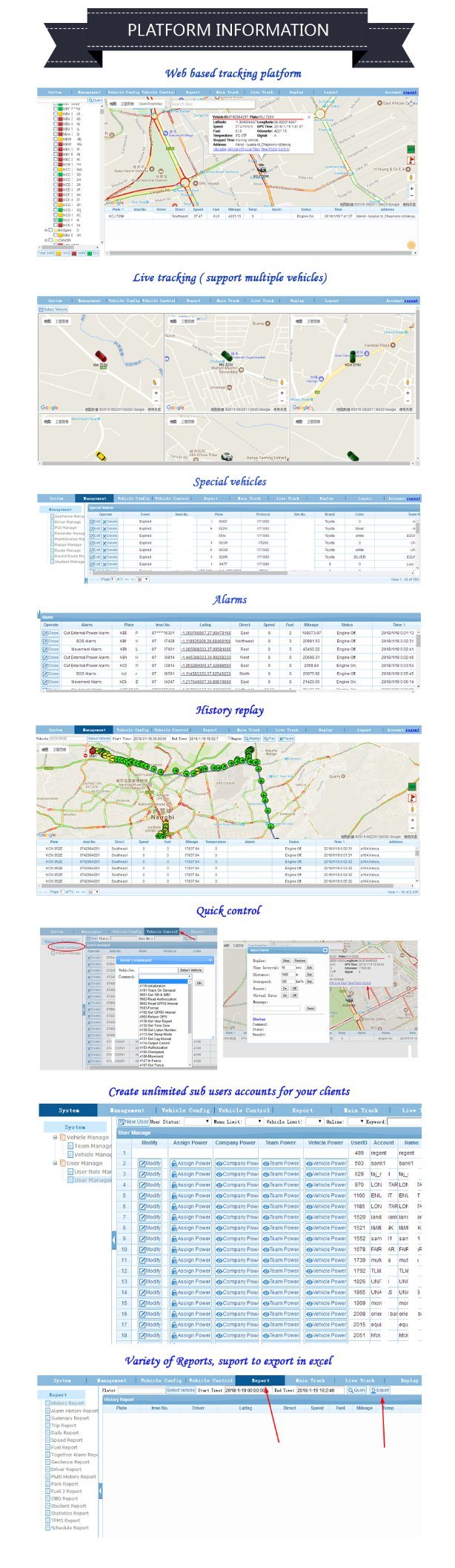 2G OBD Fleet Vehicle GPS System Truck Tracking Device With Driver Fatigue Alert