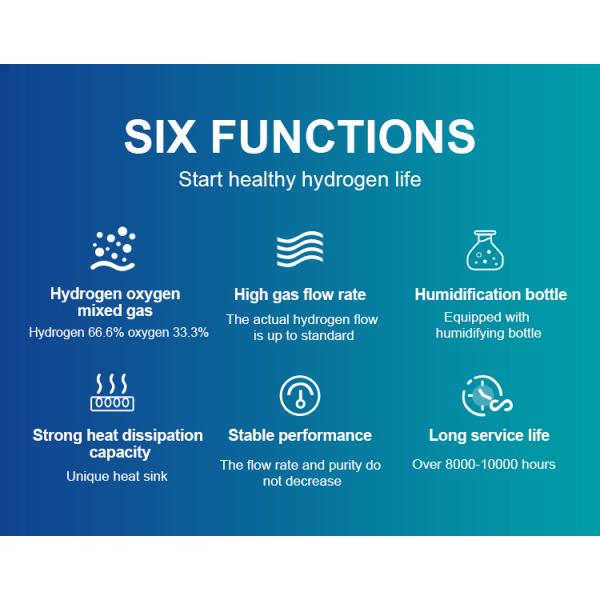 Home Molecular Hydrogen Inhalation Machine 2000ml/Min 925W