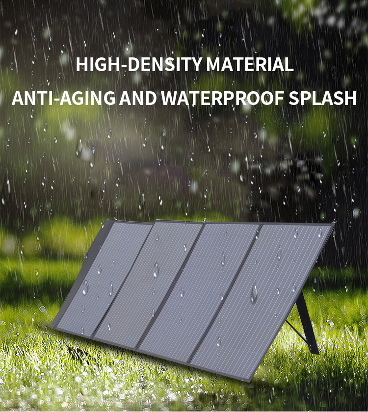 200W Foldable Solar Panel With 2 USB Outputs Portable Monocrystalline