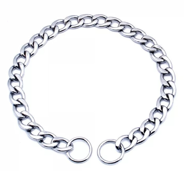 Double Triple Pets Choke Chain Dog Training Metal Choke Chain Collar With Welded Ring