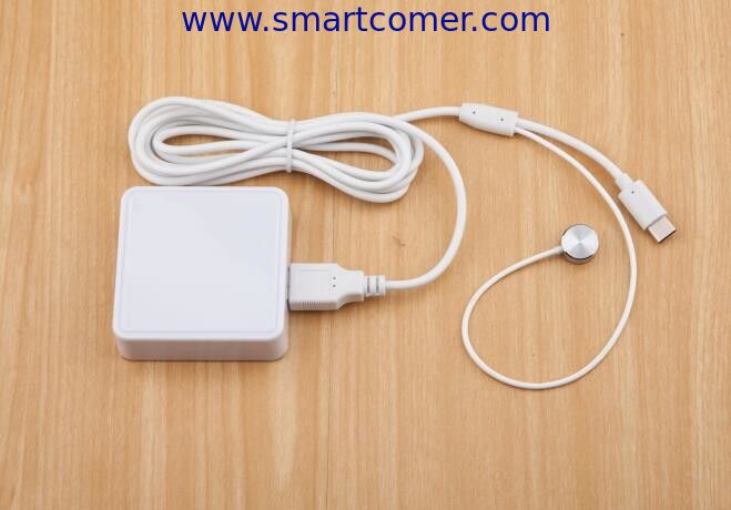 COMER anti-theft alarm system for cell phone stand acrylic display holder for mobile stores with charger cord