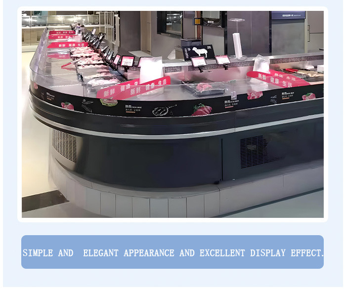 Fan Cooling Butcher Display Fridge Frost Free Refrigerated Meat Cooler Case