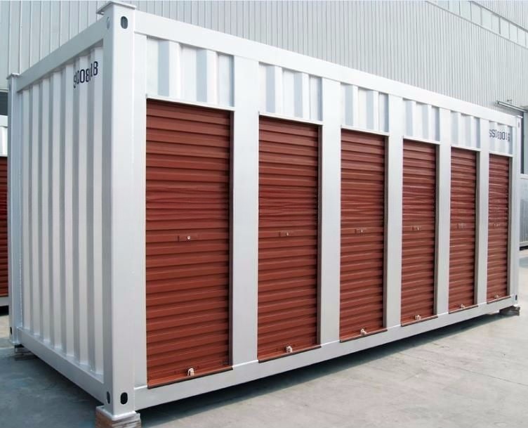 Secure Roller Shutter Side Door Open Pop Up Mobile Shipping 20ft Movable Portable Self Storage for Shipping Containers