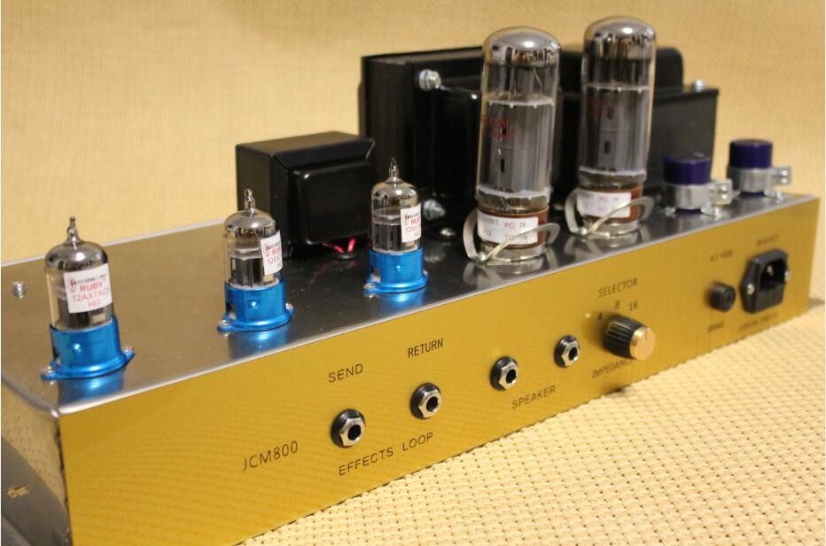 Custom Grand Style JCM800 Hand Wired All Tube Guitar Amplifier Head in Black Tolex with Ruby Tubes 50W