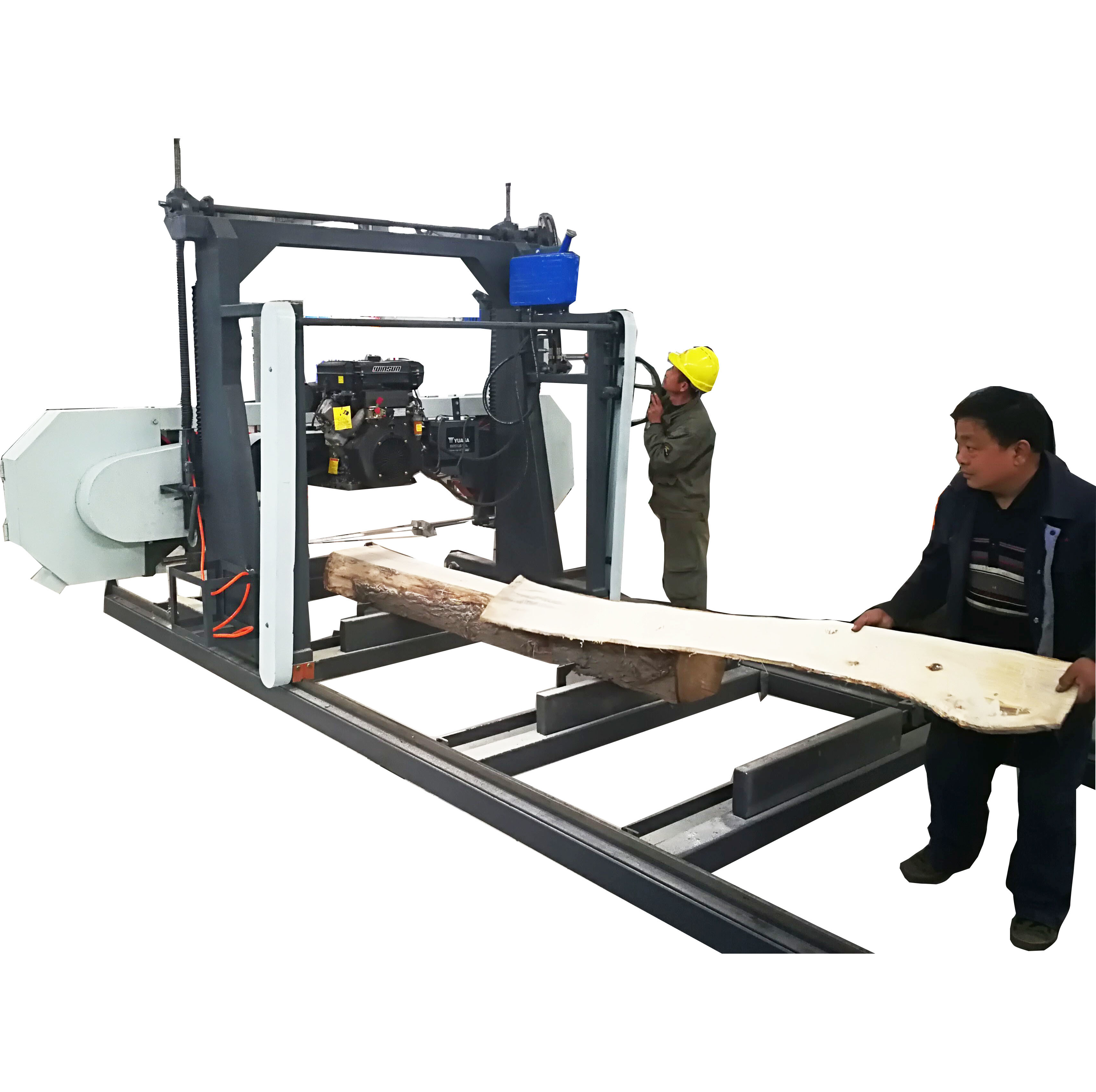 MJ1000 Diesel Engine Portable Sawmill Horizontal Band Resaw Portable Power Saw