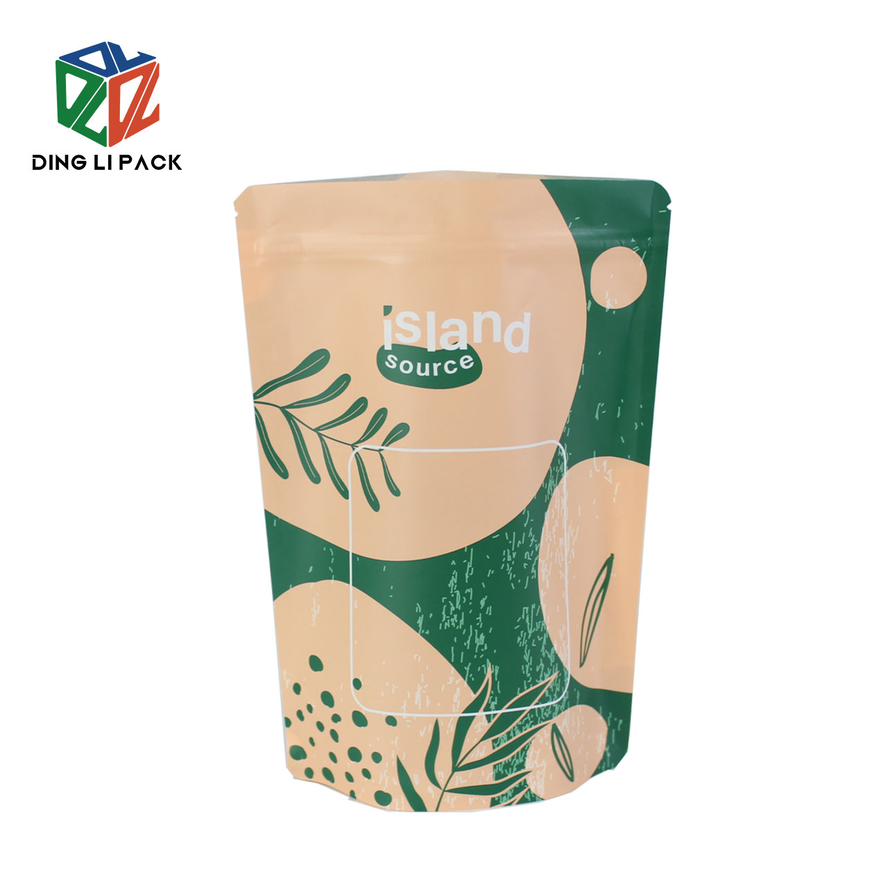 Custom Printed Matte Food Grade Waterproof Stand Up Pouch Instant Meal Packaging Bag With Zip Lock