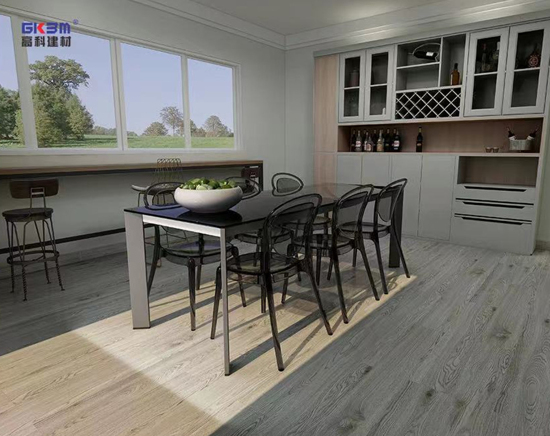 5mm SPC Flooring For Bathroom Cloudy Gray Oak Stone Composite Click GKBM SY-W3005