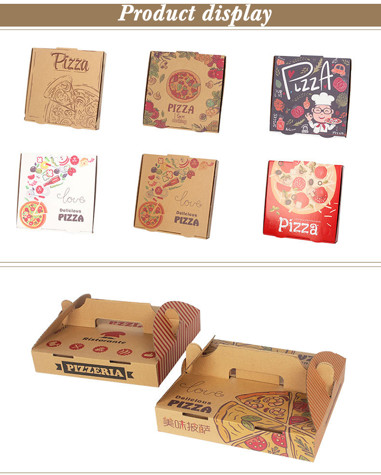 Takeaway Corrugated Cardboard Pizza Boxes Custom Logo Printing