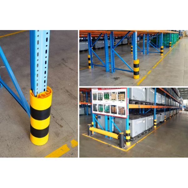 Heavy Duty Pallet Rack Protector Warehouse Pallet Rack Column Protection Flexible Plastic Guard Upright Protector