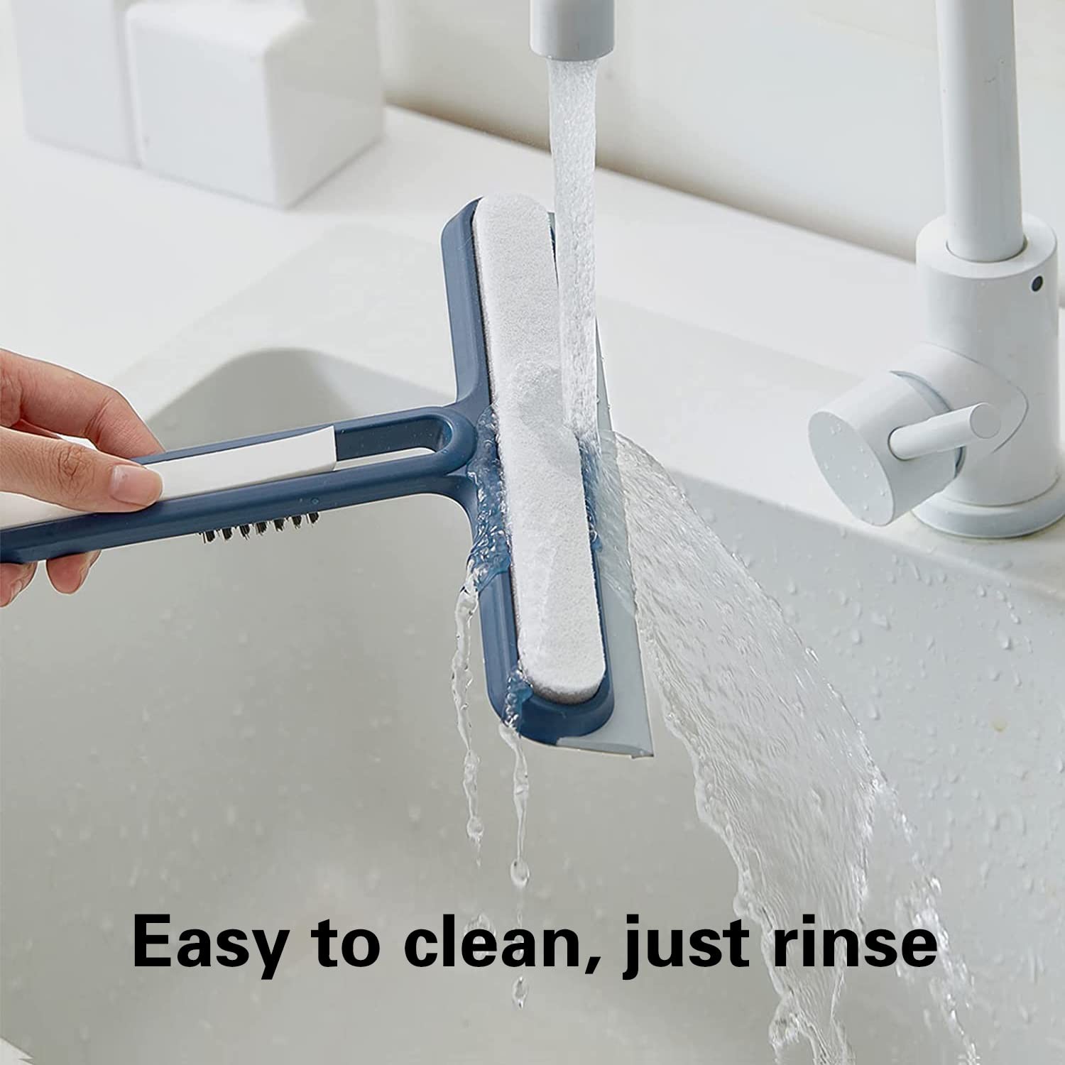 4 in 1 Multi-Functional Shower Squeegee Silicone Scraper Cleaner for Mirrors Shower Doors Car Windows Glass Doors Cleaning Tool