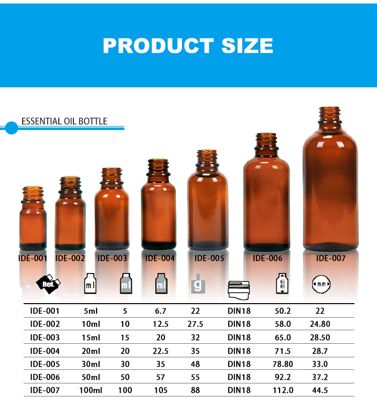 Wholesale 10ml 30ml 50ml Glass Dropper Essential Oil Bottle