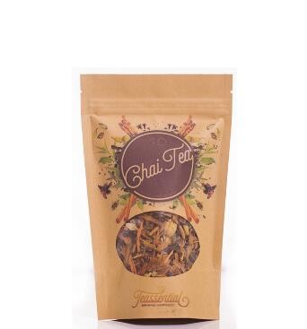 Zipper Custom Printing Heat Sealing Kraft Paper Bags With Window For Tea