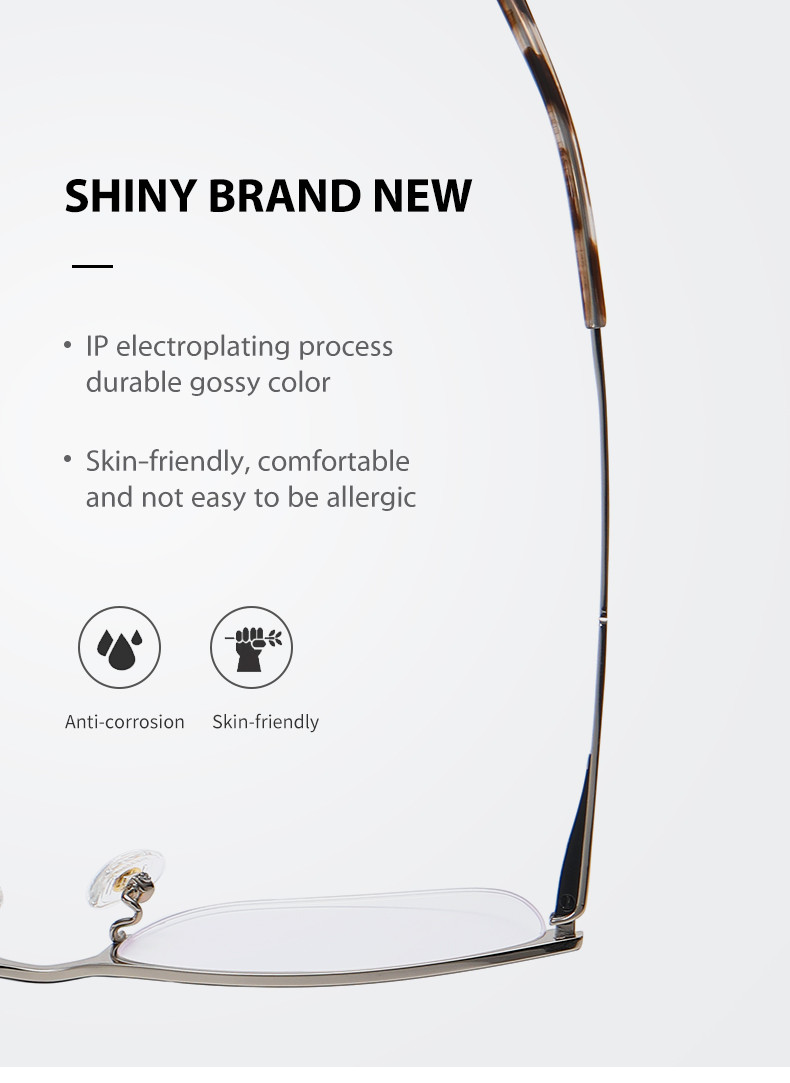 Half Rim Titanium Frame Glasses Unisex For Computer Reading Gaming