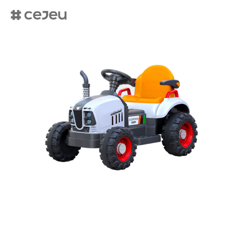 Plastic Ride On Tractor/Music/Early education Light/With manual push machine/Drag bucket/With manual rear excava