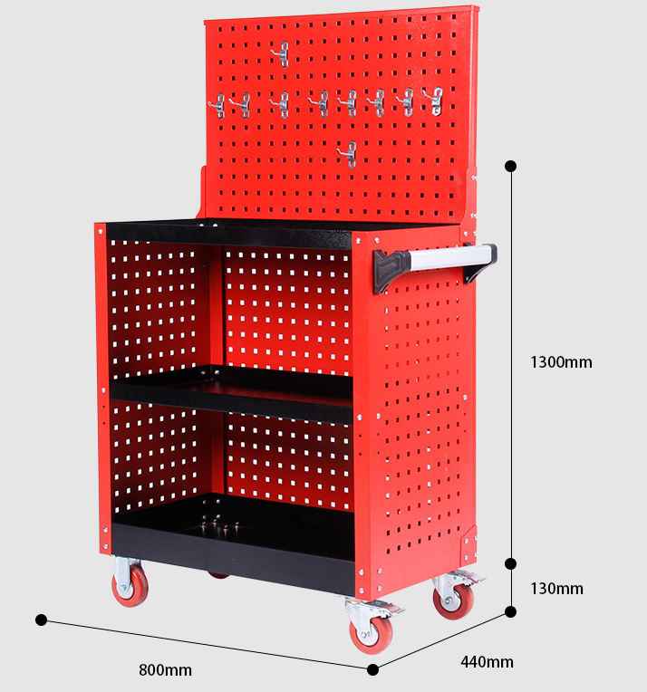 Industrial 3 Layers 1.2mm Heavy Duty Tool Chest On Wheels