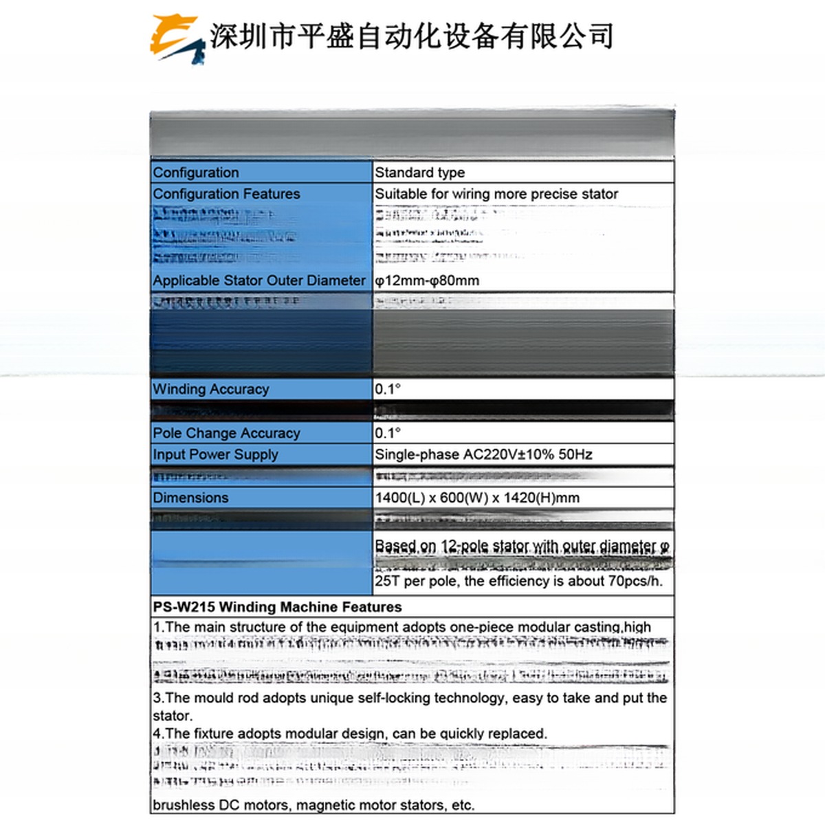 Automatic CNC Motorcycle and Car Engine Cooling Fan Motor Stator Coil Winding Machine