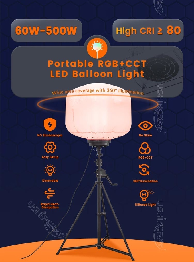 11250lm Balloon Light Tower 150Watt Portable Work Light For Events