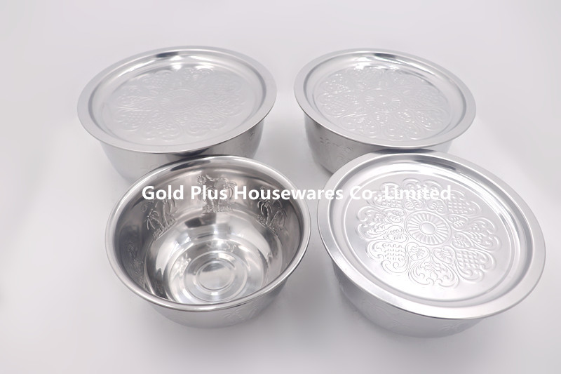 22cm Metal Oil Pot Stainless Steel Basin Set Finger Soup Bowl