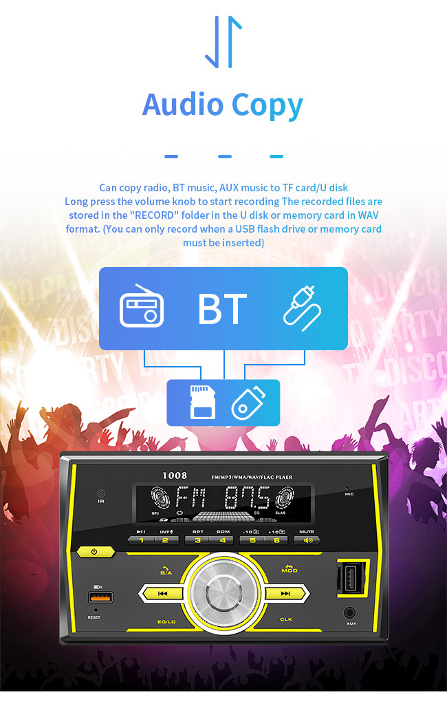 MP3 2 DIN Bluetooth Car Mount Tablet Android CE