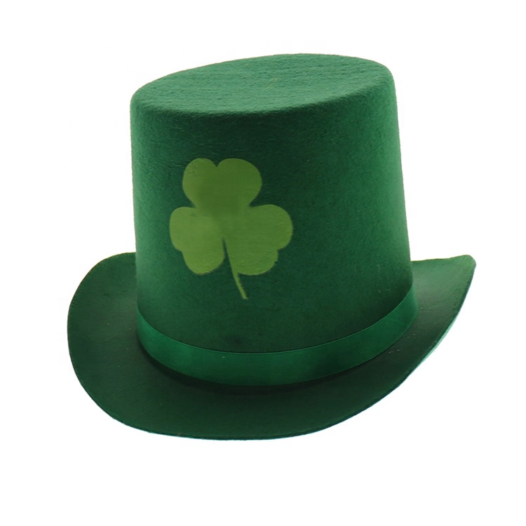 Wholesale Irish Festival Street Hat St. Patrick's Day Shamrock Green Top Hat