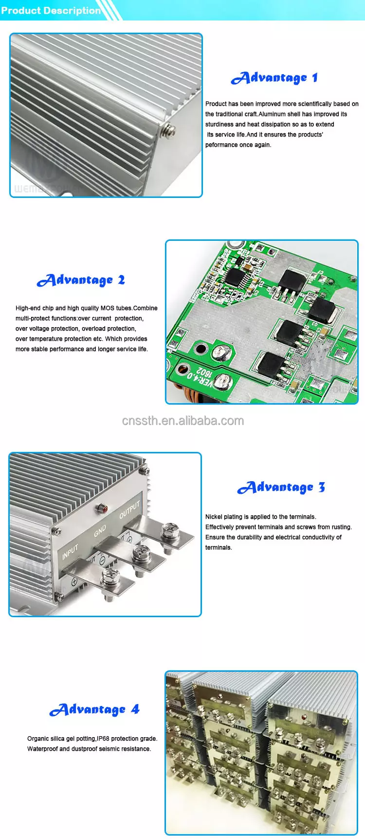 100A 2400W 12VDC To 24VDC Converter For Network SDK Single Output